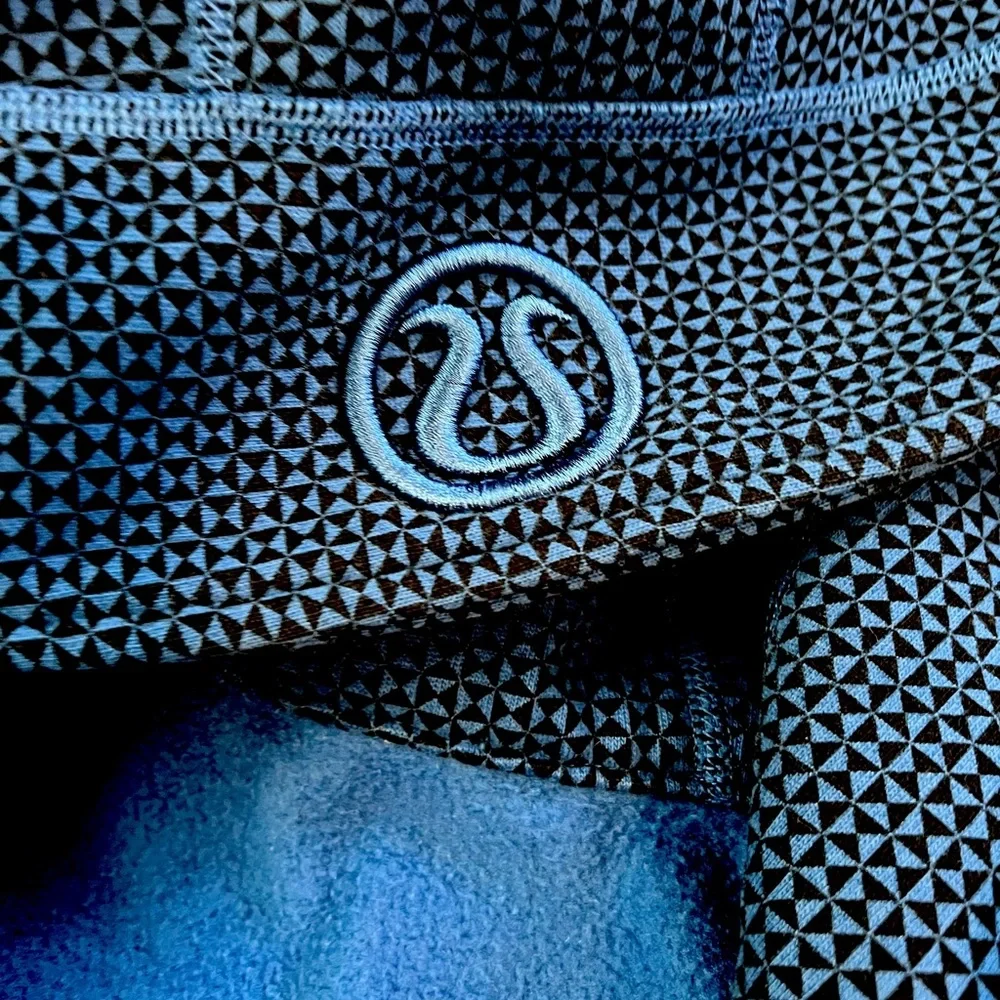 Lululemon Scuba Hoodie Double Diamond Baroque Blue Size 6 Preloved Condition